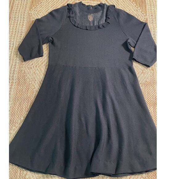 Draper James RSVP Sweater Knit black dress with Illusion bodice plus SZ XXL - Picture 1 of 10